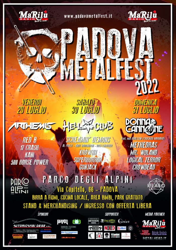 Metalitalia's tweet photo. PADOVA METAL FEST 2022: nuova partnership e cambio di location #ARTHEMIS #DONNACANNONE #HELLINTHECLUB #METHEDRAS #SUPERHORROR - https://t.co/sEfATH11JU https://t.co/m1GhGd5YF4