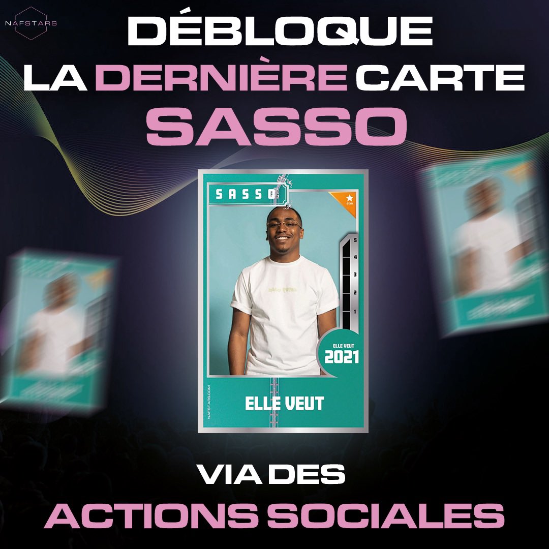Nafstars_off's tweet photo. #NafstarsFan
La dernière carte Sasso est sortie‼️🌐

Débloquez-la grâce à des actions sociales ciblées, soyez actifs sur les réseaux sociaux de Sasso et de Nafstars 👥

Toutes les étapes sont sur le lien suivant
🔗 https://t.co/vNf20kiGeK

#Nafstars #PlayToEarn $NSTARS https://t.co/EUjINW6O8j