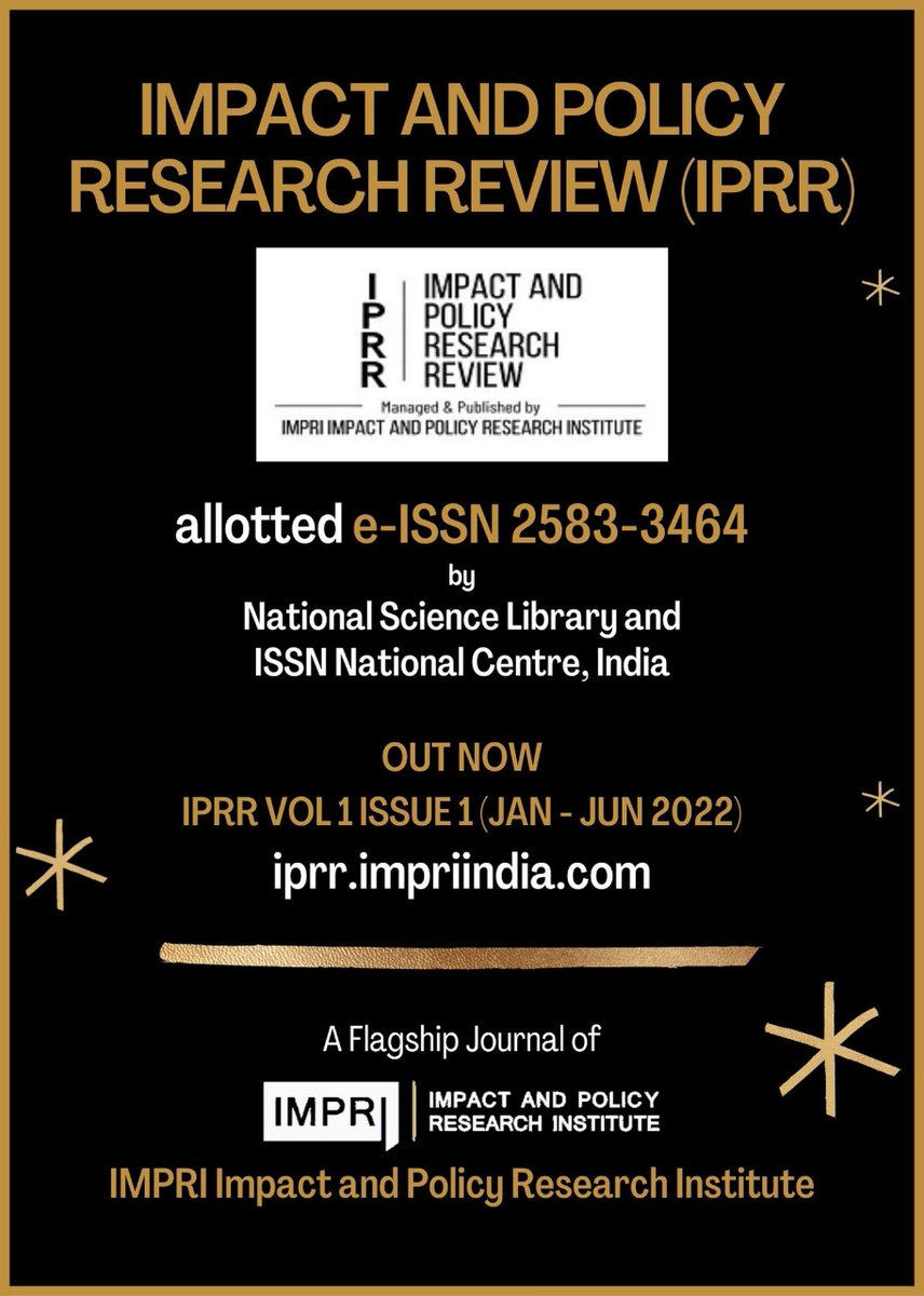 IPRR Impact and Policy Research Review tweet media