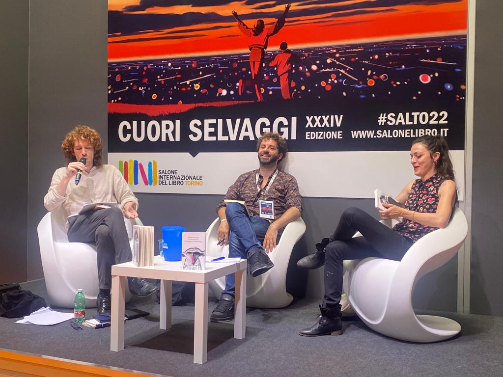 Alberto Ravasio (finalista XXXIV edizione con "La vita sessuale di Guglielmo Sputacchiera", <a href="/quodlibet_/">Quodlibet edizioni</a>) all'incontro con Cristina Venneri e Vanni Santoni 😊