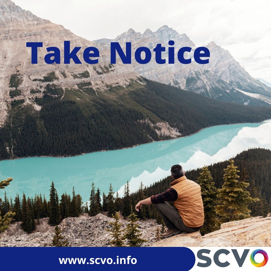 SCVOSandwell's tweet photo. Take notice means being aware of our thoughts and feelings as they arise, without getting lost in them. It means savouring the moment whether you're being active, connecting with a friend, learning a new skill, or giving to others.

#5WaysToWellbeing #WellbeingAwarenessWeek https://t.co/C4KtbBuek6