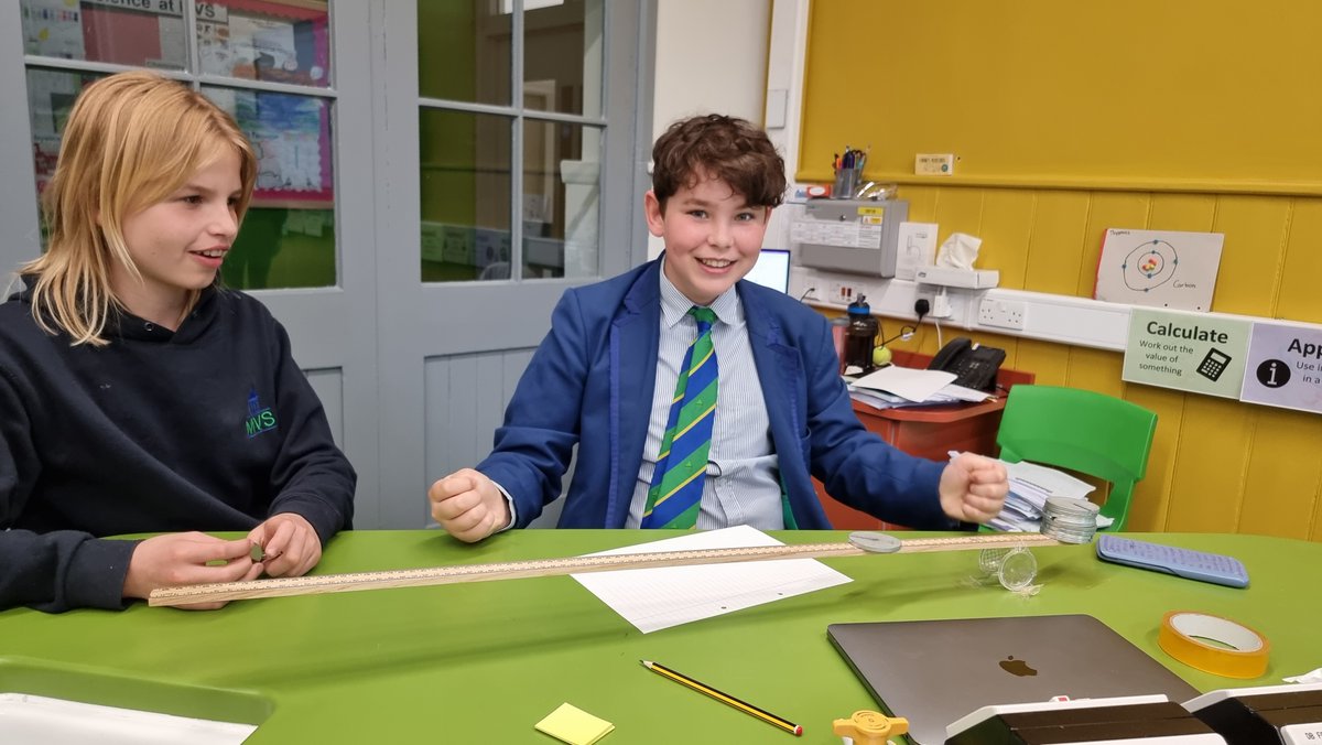Balance and a steady hand is needed in this #Sciencechallenge. Problem-solving skills on show as Year 8 demonstrate their knowledge of 'work done' and moments