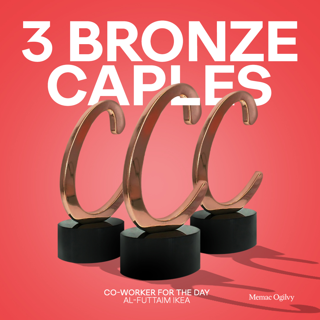 Great news from Caples. 3 bronzes for the Al-Futtaim IKEA Co-worker for the day campaign! Congrats to the entire team, agency, and our incredible client for bringing this to life! @IKEAUAE #IKEAUAE