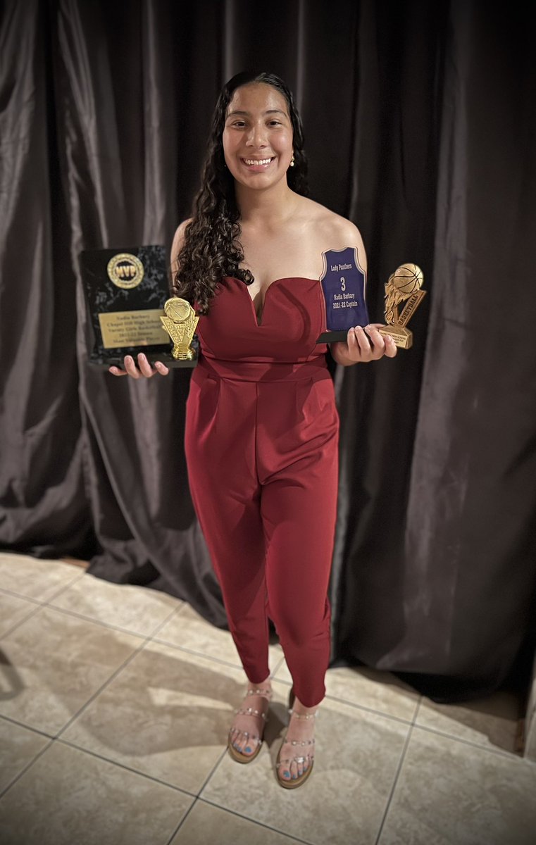 2022 Chapel Hill HS Basketball: @NadiaBarbary Region6 - 5A 2nd Team All-Region, Offensive POY, MVP, and Team Captain Leadership Award. @chhs_panthersbb 💜🖤 #repthehill