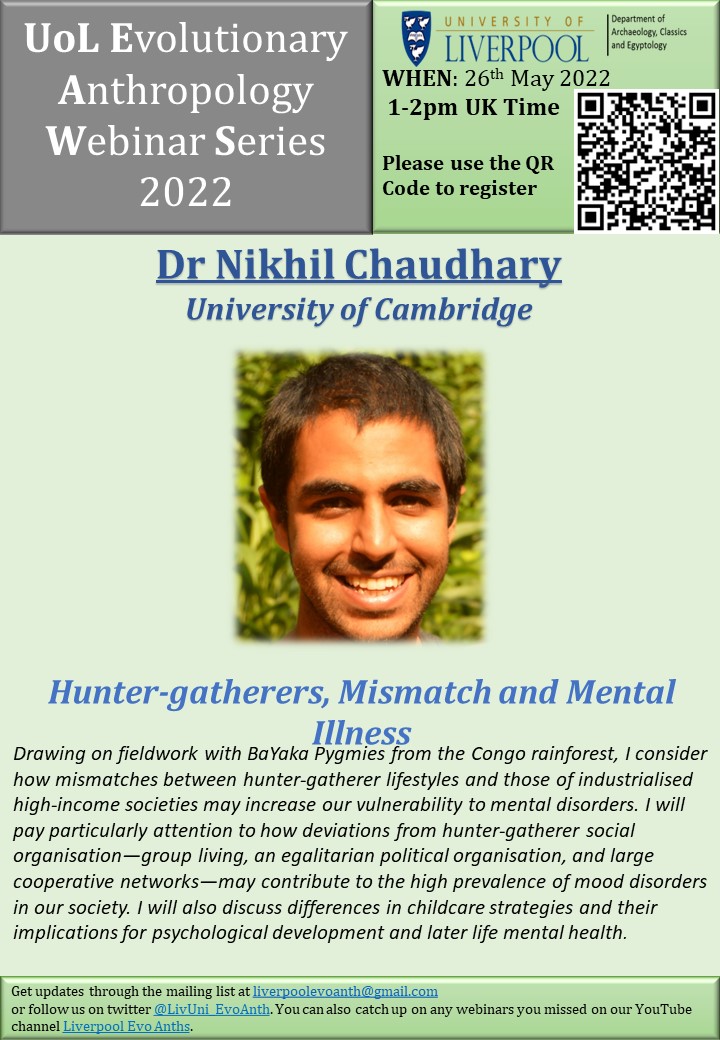 UoL EvoAnth Seminar Series tweet media