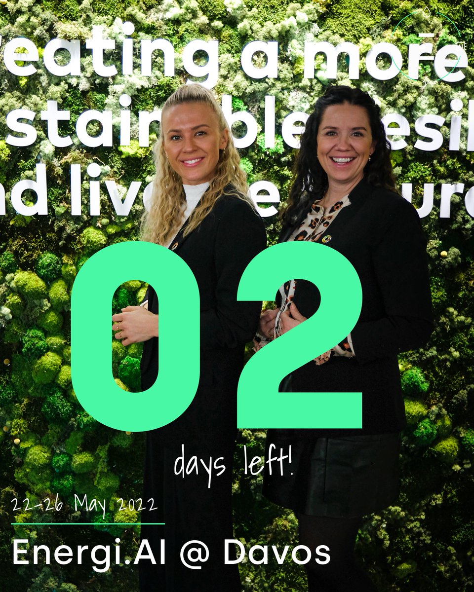 Two days left: Energi.AI @ Davos! 

#WEF22 #WEF2022 #NetZero #ShowCasing #CarbonAccounting