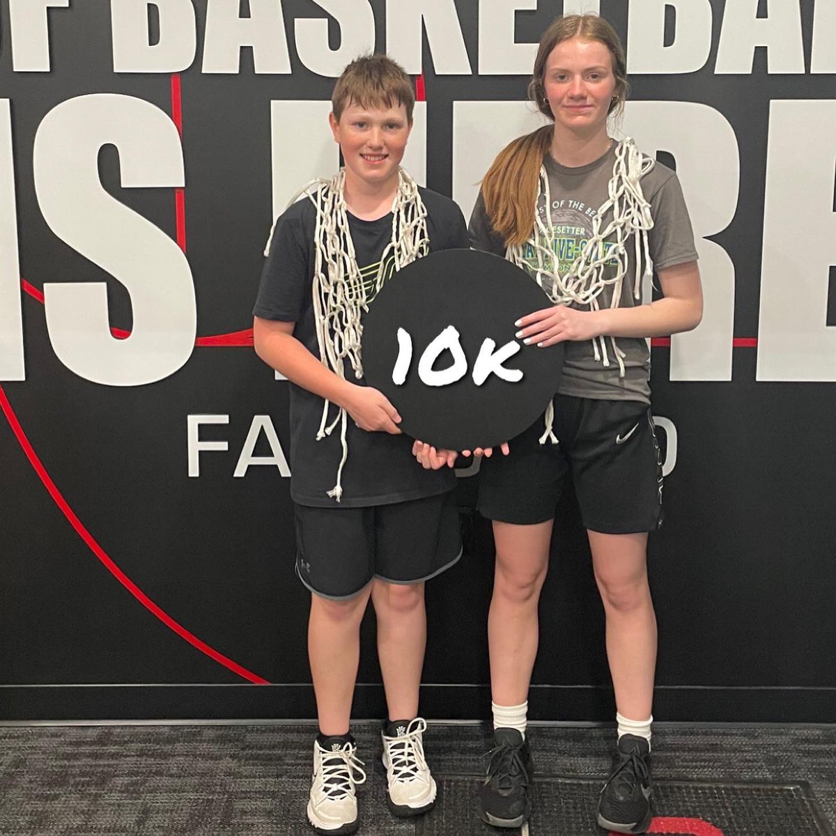 Shoot360Fargo's tweet photo. We had not 1, but 2 members reach the 10K Shots Made Club and they’re siblings‼️ Congratulations to Hunter and Hannah Blaser on their incredible accomplishment‼️What a dynamic duo‼️ Way to go‼️ #BlaserBuckets #DoubleTrouble #Shoot360fargo #GetGameReady @nodakbasketball https://t.co/SYc9Y60Lx1