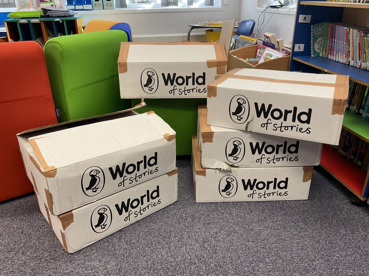 _MrsU_shp's tweet photo. Thank you to @Literacy_Trust and @PuffinBooks for our huge haul of exciting, diverse books! We can't wait to fill our new playground Reading Sheds with these beauties! #worldofstories 

@SHAcademyTipton @Rivers_MAT 
@Miss_Hughes_SHP @misslewSHA https://t.co/Nf4P0tfY6l
