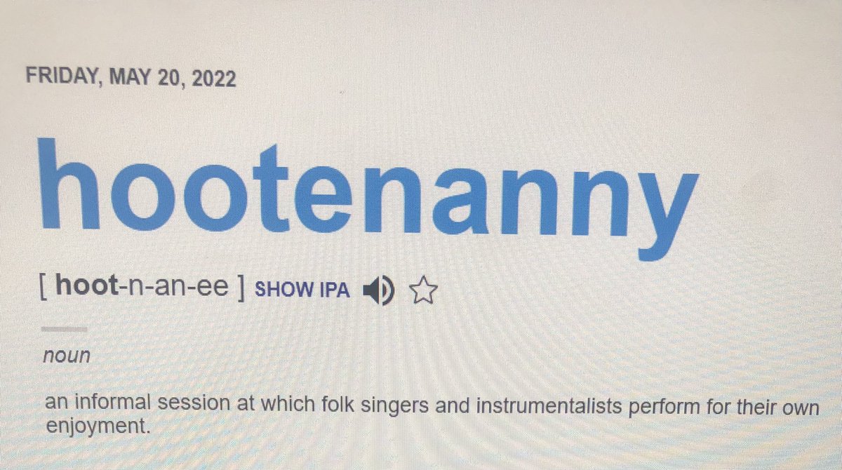 Ads powered by Google … Today’s Ad was for dictionary.com #Hootenanny #WordOfTheDay #FridayFeelings