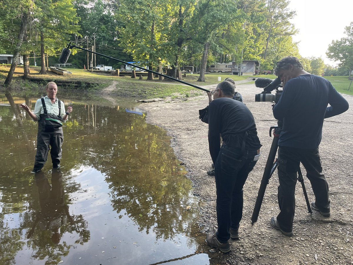 EvoPathAmazonia's tweet photo. More filming for the ARTE documentary on infectious diseases and epidemics/pandemics. Discussing our discover of a new potential environmental pathogen in the southern USA. @hwillia8 @evozoa @BenbowLab https://t.co/Nhw89y72PA