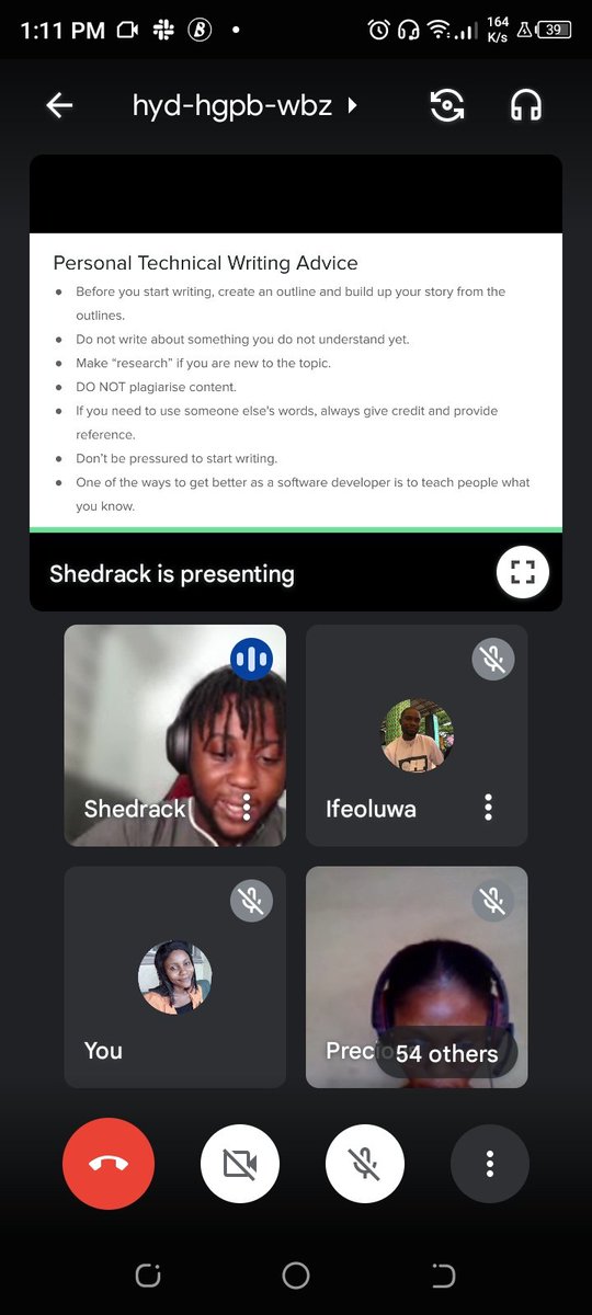 onyinyeUcheeeee's tweet photo. #OscaAwka ate it.

Thanks @coder_blvck for dishing so much value.🔥

Thanks, @oscaawka, and @oscaileife for hosting us.
On my path, I'll calm down and build my capacities one day at a time because pressure is not needed. https://t.co/sXo4a1PoCC
