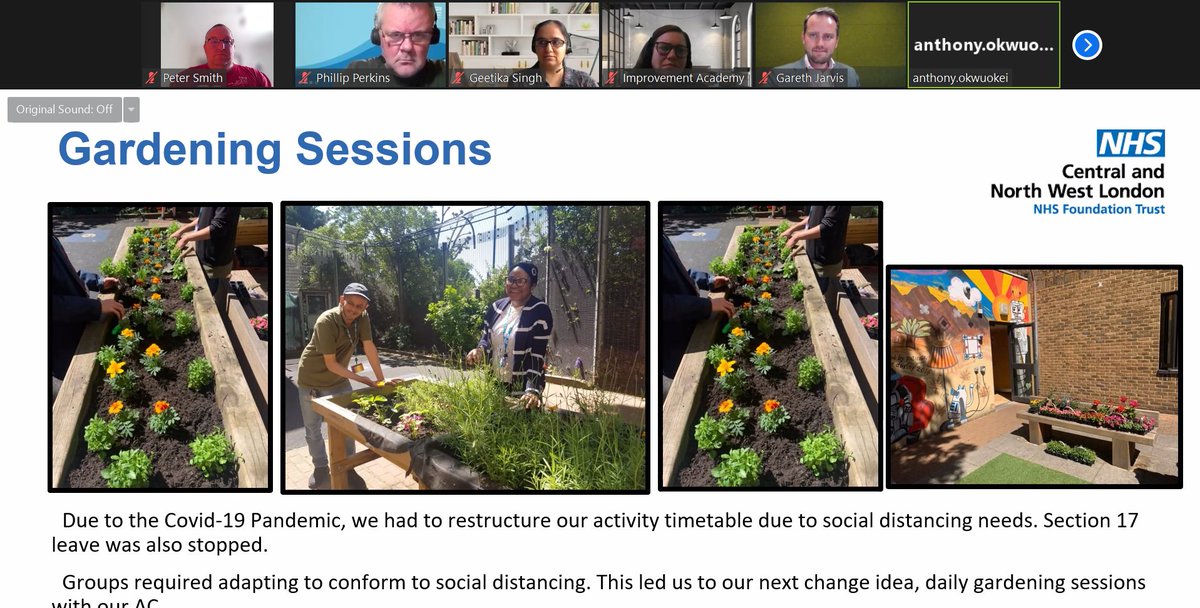 CNWL Quality Improvement (@cnwlimprovement) on Twitter photo Improvement Celebration Jameson Division today
Fantastic to hear about the co-production elements of the Nile (PICU) Ward QI project to reduce violence and aggression:
Mutual expectations
Communal Garden
Gym
Communal cooking
Community Football
#AllTeachAllLearn
<a href="/DrGarethJ/">Gareth Jarvis</a> Improvement Celebration Jameson Division today
Fantastic to hear about the co-production elements of the Nile (PICU) Ward QI project to reduce violence and aggression:
Mutual expectations
Communal Garden
Gym
Communal cooking
Community Football
#AllTeachAllLearn
<a href="/DrGarethJ/">Gareth Jarvis</a>