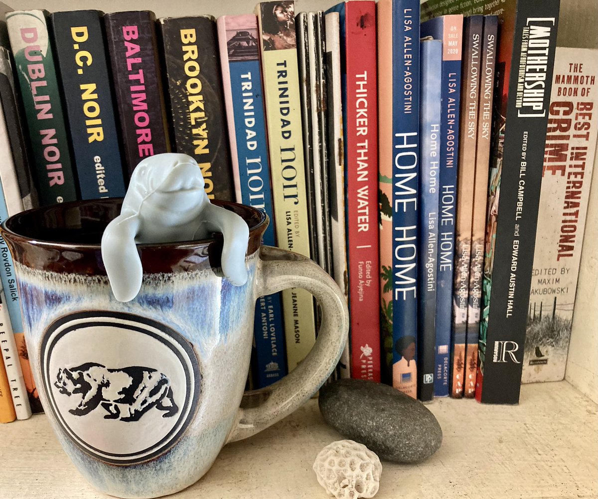 AllenAgostini's tweet photo. #shelfie #manatea #bear #bushtea @AkashicBooks #TrinidadNoir @papillotepress @DelacortePress @MaximJakubowski @rosariumpub @bocaslitfest #peekashpress https://t.co/azlt7D1lvF