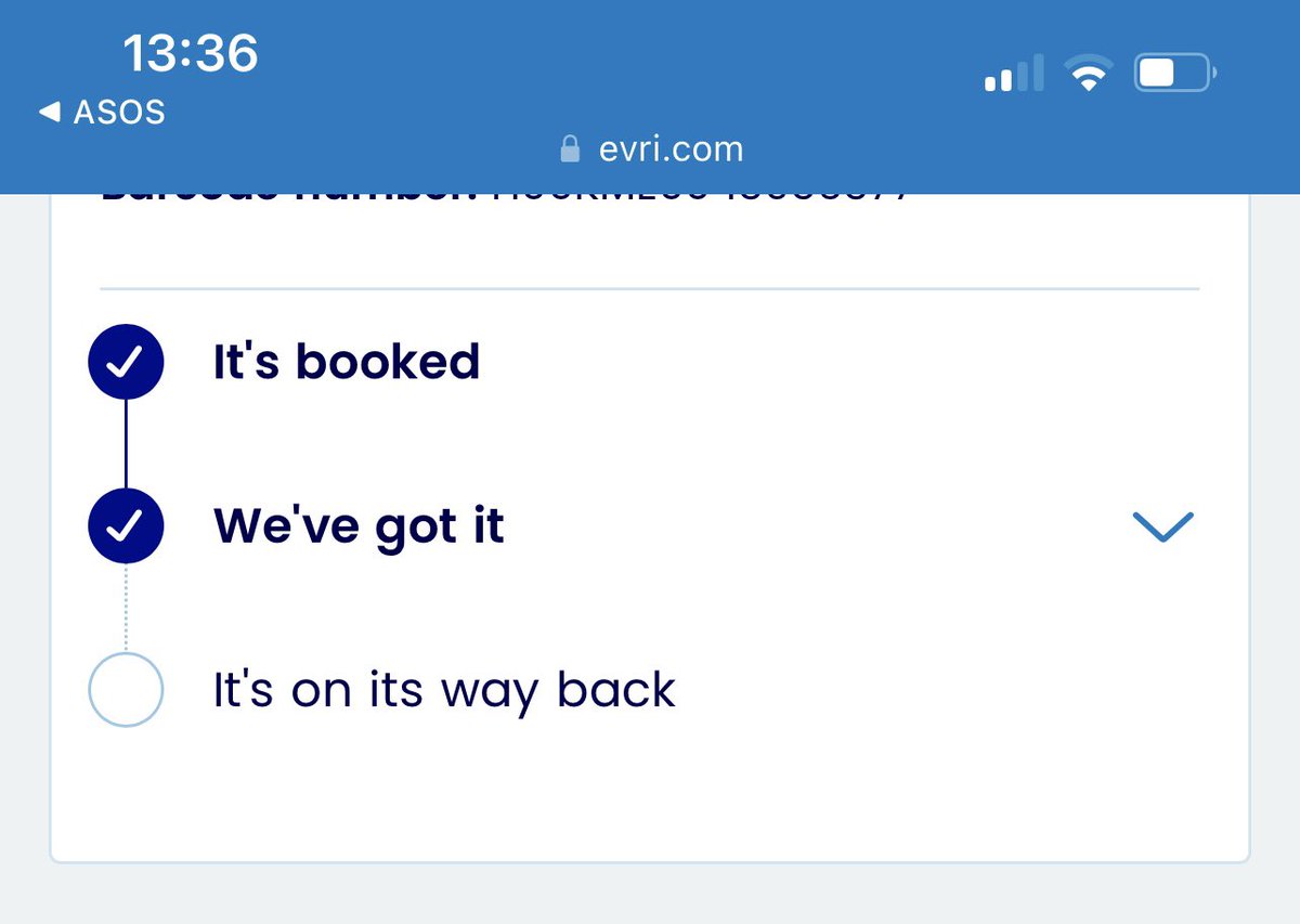 Londonscotty's tweet photo. @asos are #evri taking the piss? You’re rapidly losing customers because of these clowns 🤡 #asos https://t.co/iwzXwwhpYG