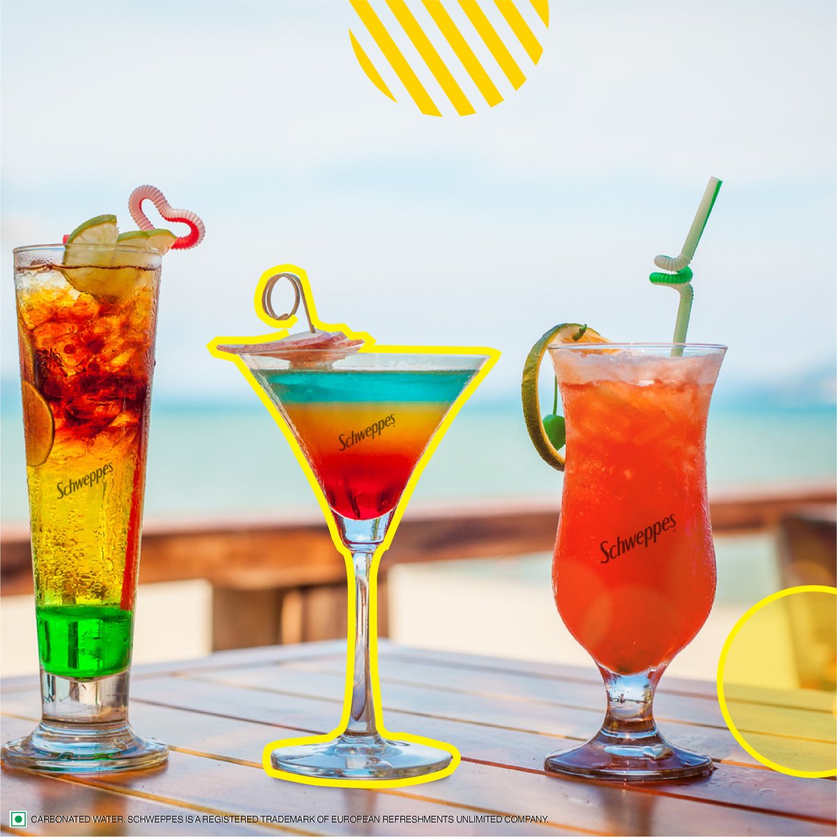 For that ‘aahhh’ feeling after every sip, mix your summer-tails with Schweppes. #SimplyUnwind this #SummerWithSchweppes