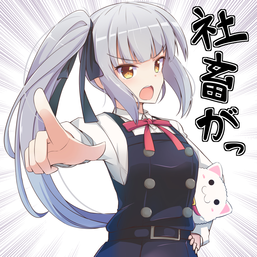 kasumi (kancolle) ,kasumi kai ni (kancolle) 1girl side ponytail grey hair long hair dress pinafore dress ribbon  illustration images