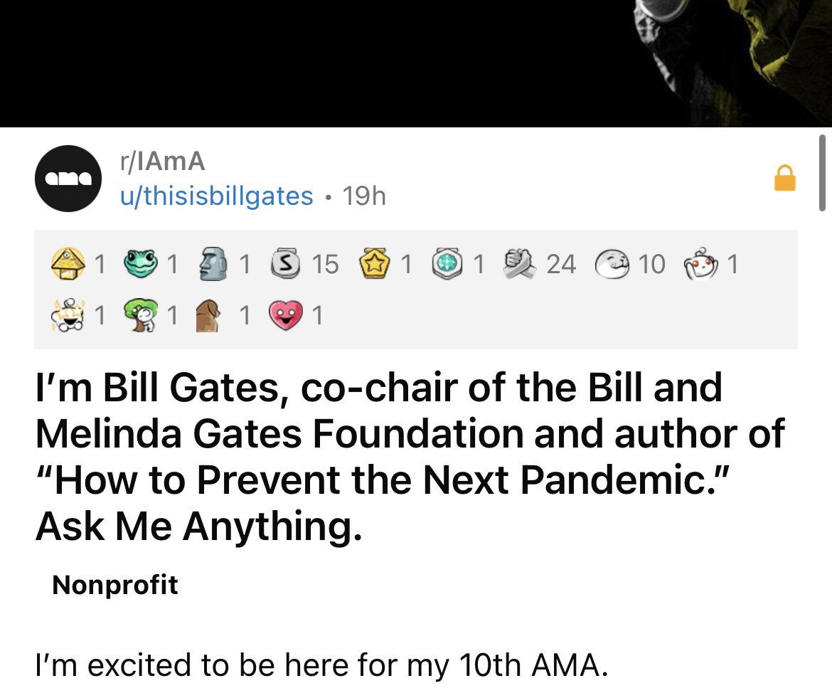 Tom_Nicholas's tweet photo. Bill Gates is currently doing an AMA on Reddit and it’s, err, not going so well. https://t.co/P2gY5u3ysg