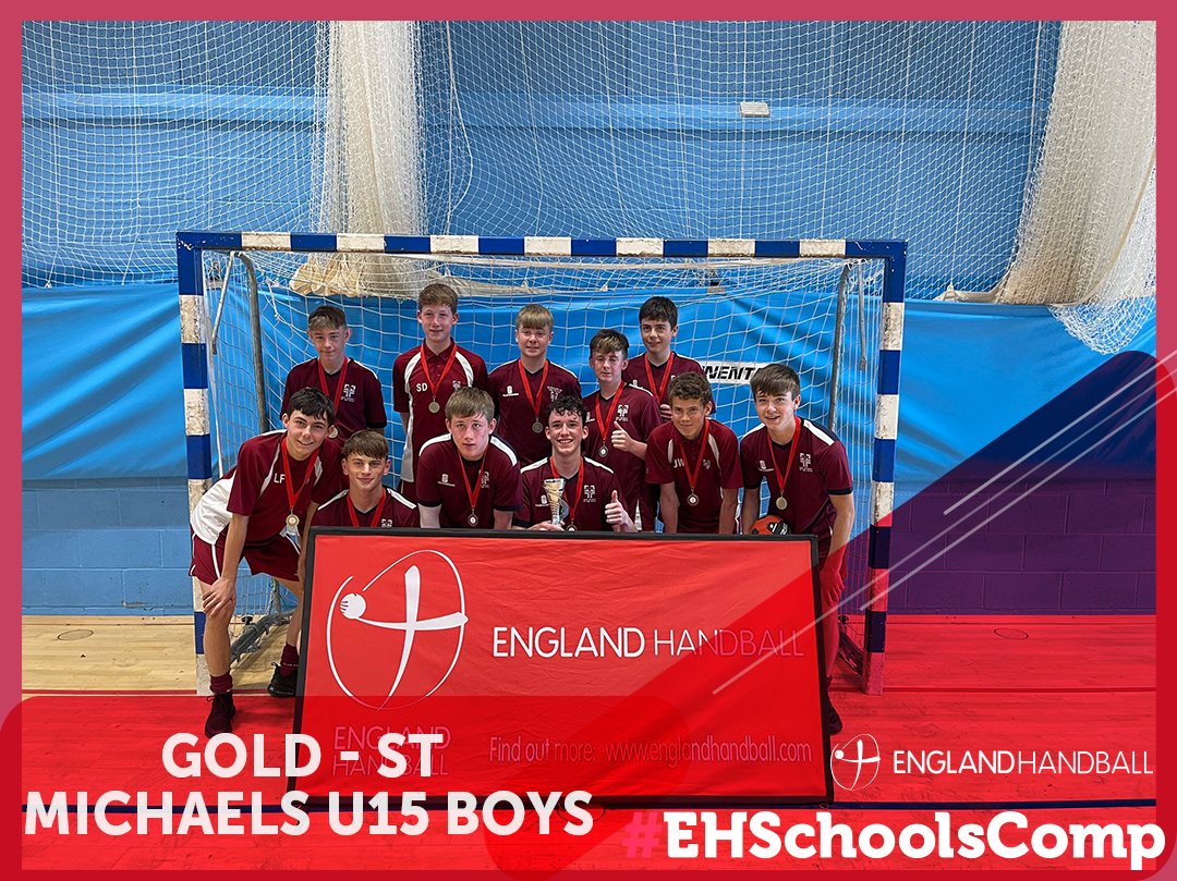 englandhandball's tweet photo. Winners! ๐
Congratulations to @SaintMichaelsCE who finished first place in their regional tournament to take the gold medal! ๐ฅ๐ฅ
#EHSchoolsComp https://t.co/MBRyF12tNL
