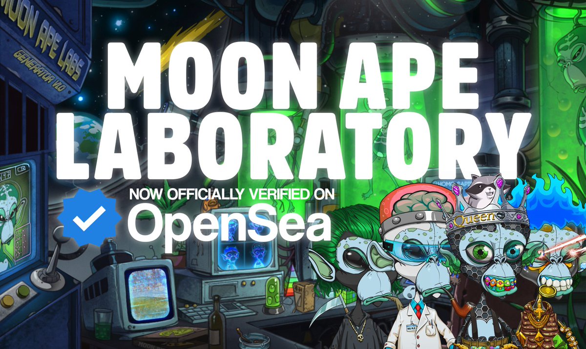 SmokeNGrime's tweet photo. @digitalmisfits @MoonApeLab 

Amazing community
Fully doxed team
Wicked art
Verified on opensea https://t.co/zS3kunr5Ll