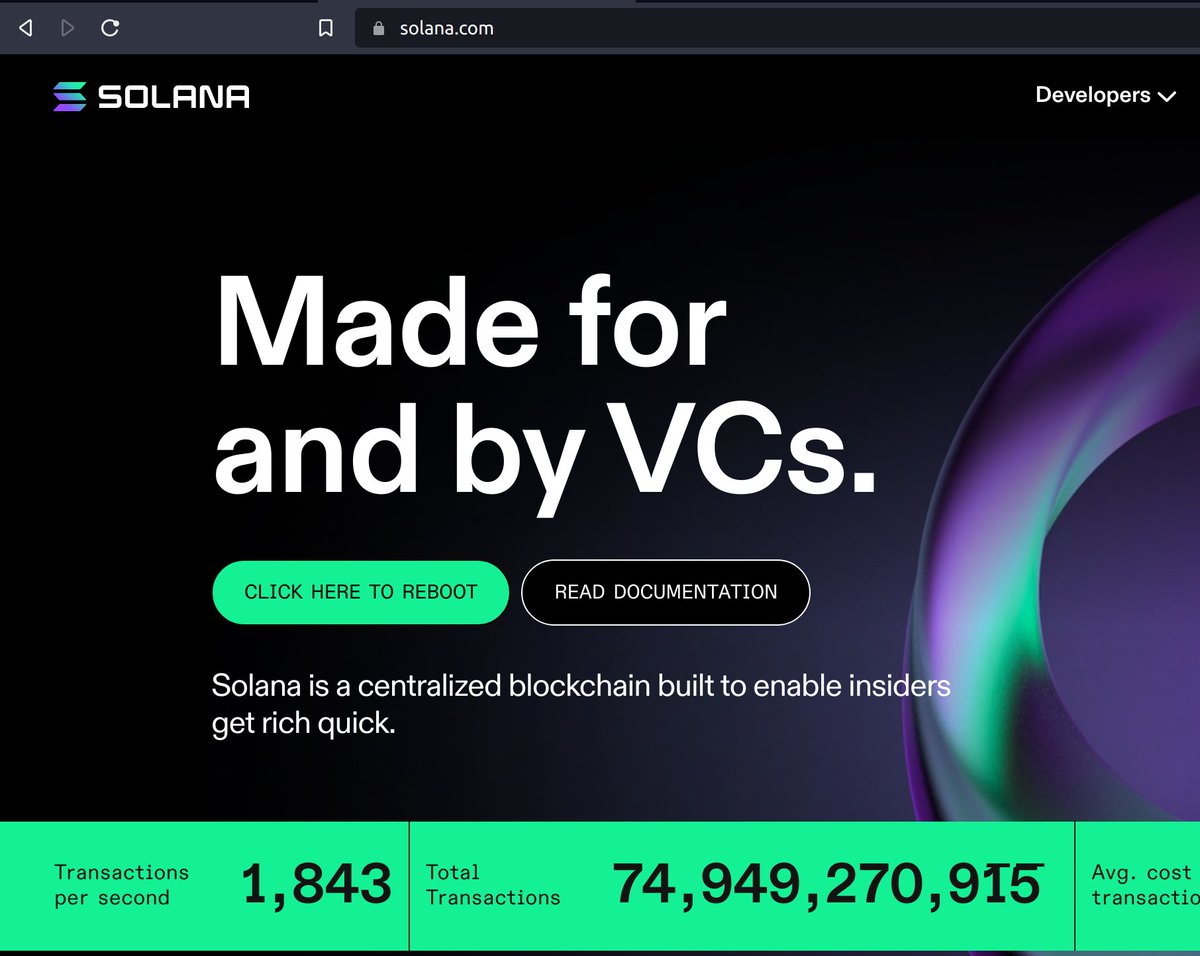 cryptoenginee16's tweet photo. @astroboysoup Here is their website:
#Solana #CentralizedShit https://t.co/ZISUGCafPz