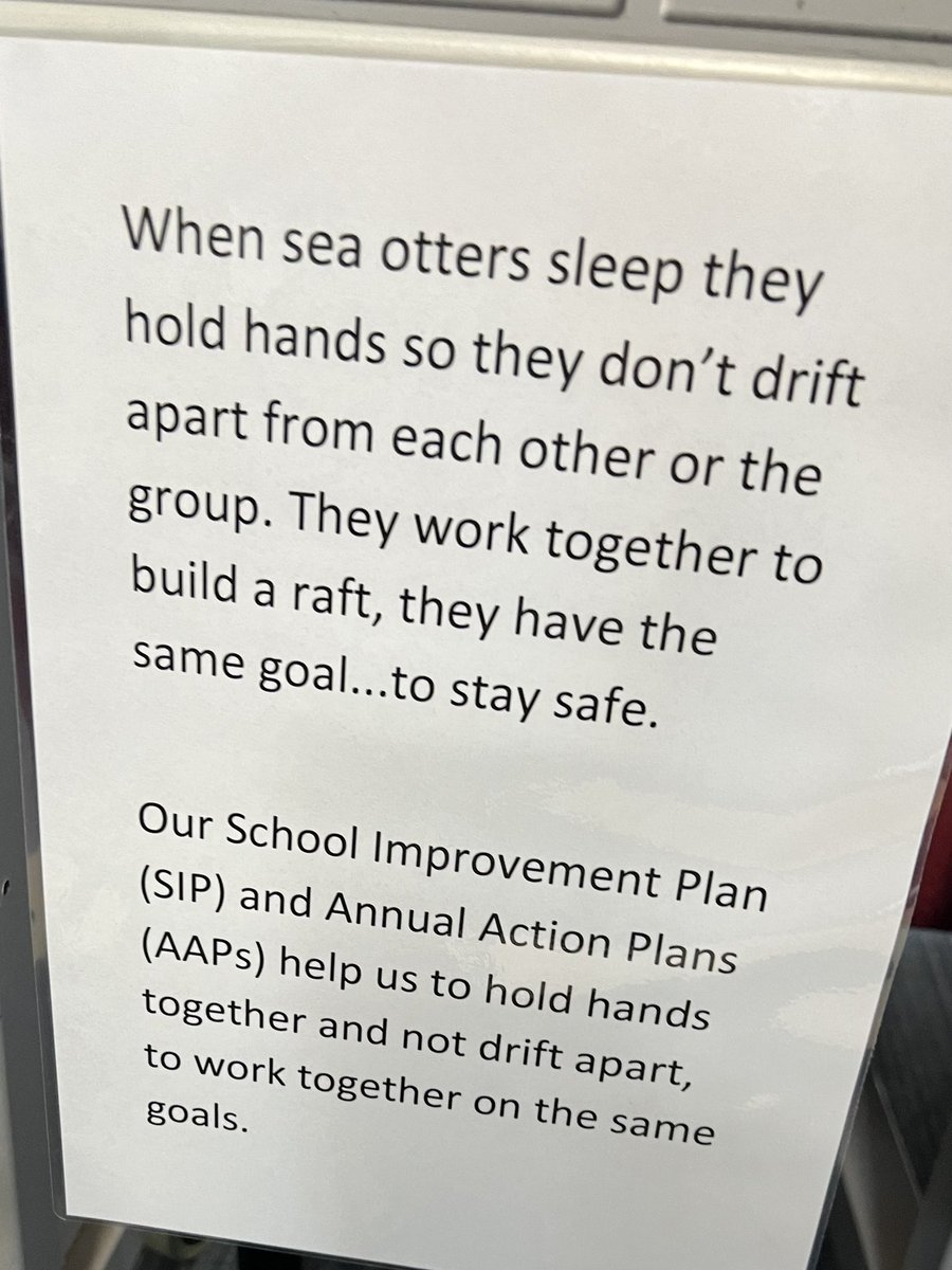 I supported a really lovely primary school to do some excellent and wonderful work around learner agency today. I also found this sign in the staffroom. 🥰