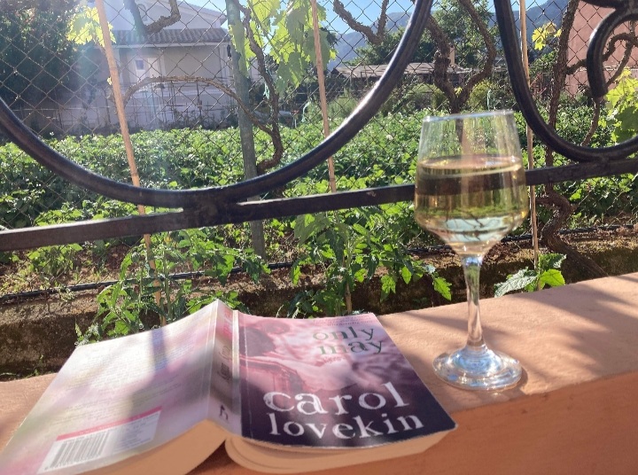 carollovekin's tweet photo. The view from Withering Heights is greyscale. . . 
Meanwhile, on a beach in Corfu, #May basks! And by the looks of it, knocks back a few! 💗🌸🐝 Cheers! @LolaDakota1 xXx #OnlyMay #OnTour @honno #Magic #Bees #SecretsAndLies #WelshVillage #NewRelease #WelshWomenWriting https://t.co/0F3uDMW0AH