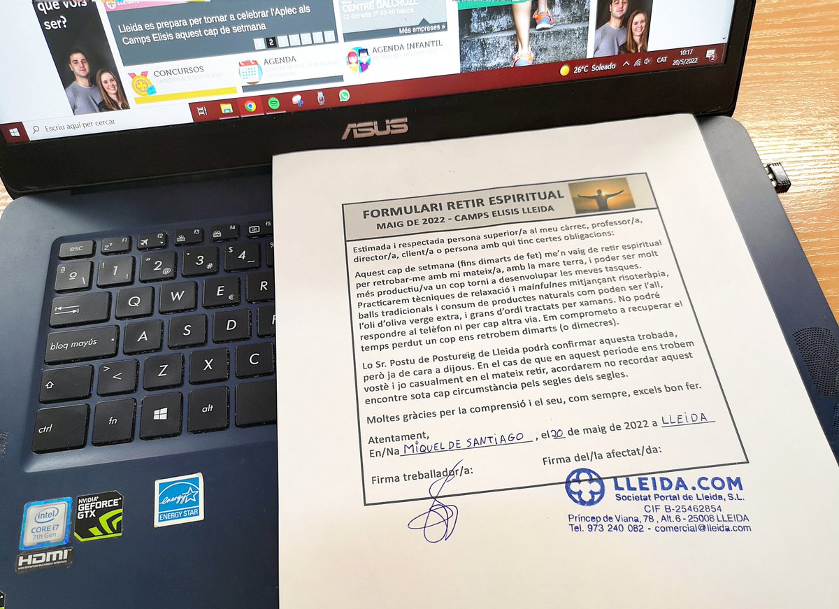 lleidacom's tweet photo. 🤨 A https://t.co/xkQaWlGptF també ens ha arribat el formulari... ✍️ I és clar que l'hem signat! 💆 #Namasté #Mainfulnes https://t.co/e7x91lfsg5