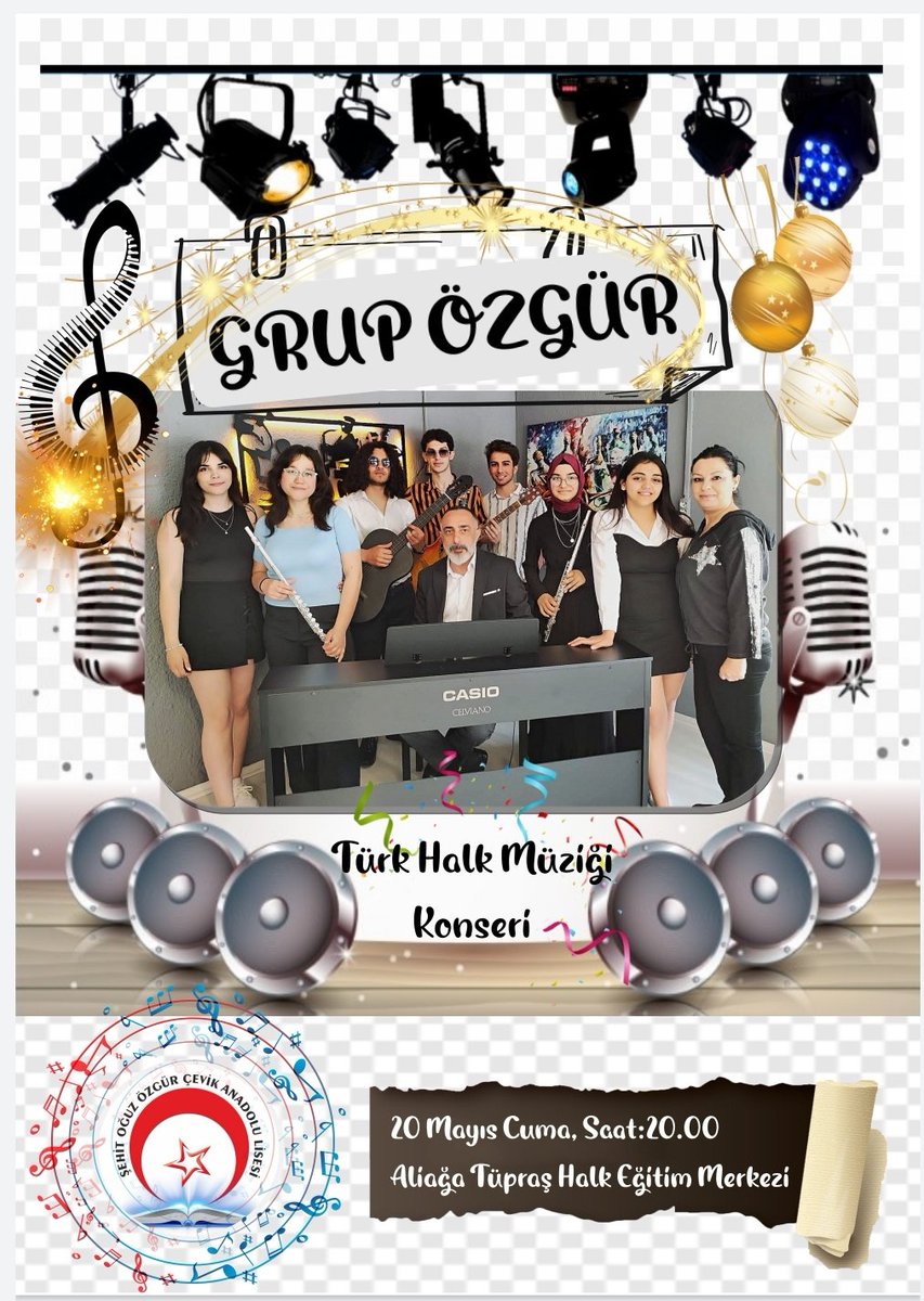 Okulumuz müzik grubu ÖZGÜR'ün Türk Halk Müziği konserine katılımınız bizleri onurlandıracaktır.@35aliaga_MEM