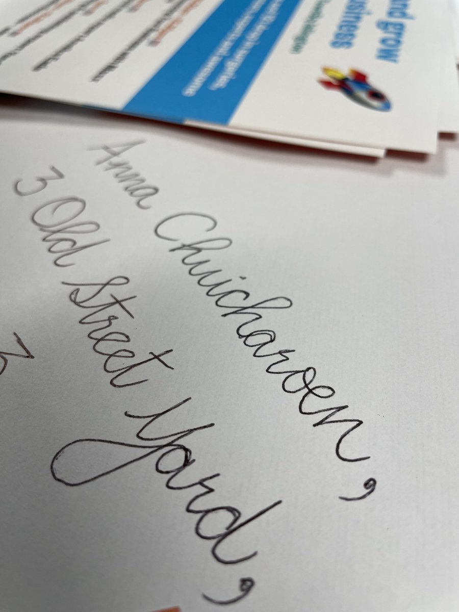 I received a personally hand mailed envelope with my pending  workshop leaflets this morning. 

…and admired the beautiful handwriting! 

..must try to practice more legible handwriting 😆  

If you work from home &amp; need to inspire the mind checkout 
lnkd.in/e_FW53A2