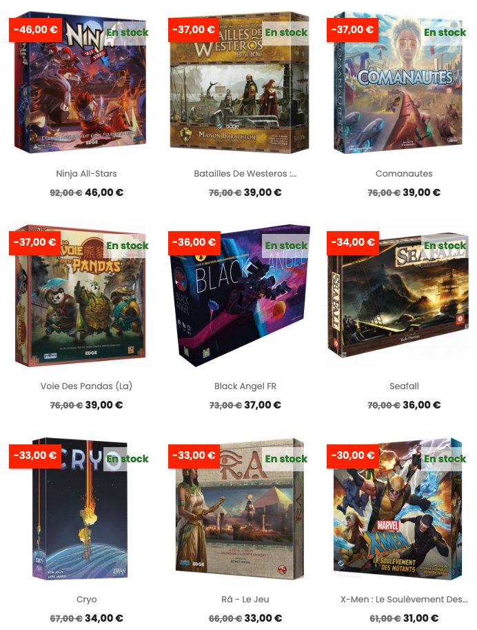 _Eludra_'s tweet photo. Dernières grosses promos avant l'arrêt définitif dans quelques jours. C'est le moment ou jamais pour en profiter ;)

https://t.co/z5xpFP8s7w

#PROMO #j2s #JDS #jeuxdesociete #boardgames #jeux #promotion #BONPLAN #reduction #liquidation https://t.co/hlYEW8ugeb
