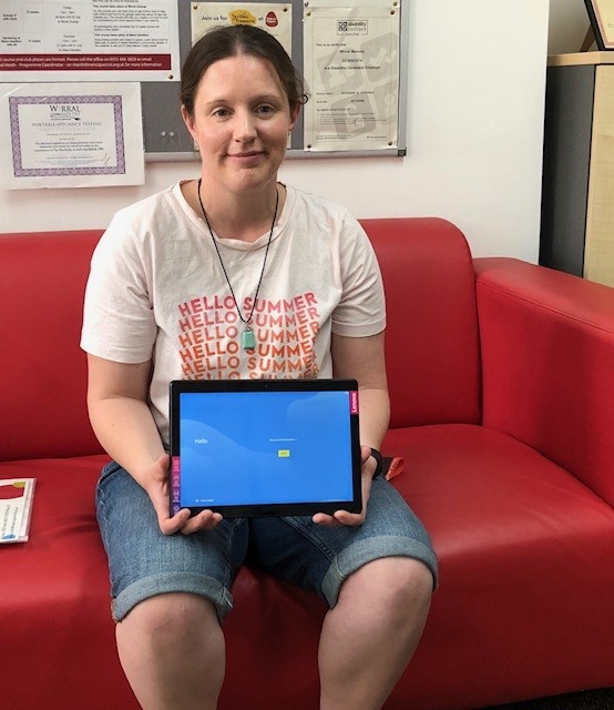Kate read in our newsletter that Wirral Mencap are able to offer tablets on long-term loans to adults with learning disabilities. So, she called the office on Monday and by Wednesday, Rachel had a brand new tablet!