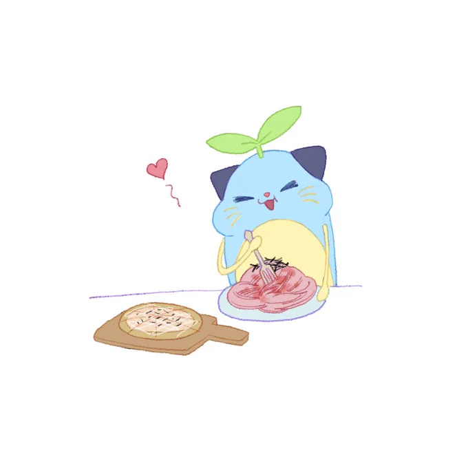 イタリア料理はおいしいなぁと思っているまめねこ#まめねことレオス 