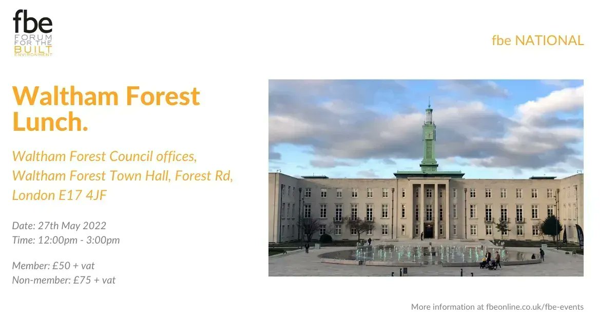 fbe (@fbeonline) on Twitter photo One week to go until we join the National fbe team for an exclusive event at <a href="/wfcouncil/">Waltham Forest Council</a> to discuss the new University development within the Borough.
Don't miss out and book today at: buff.ly/39lXuBm
#fbe #national #networking #businesslunch #builtenvironment One week to go until we join the National fbe team for an exclusive event at <a href="/wfcouncil/">Waltham Forest Council</a> to discuss the new University development within the Borough.
Don't miss out and book today at: buff.ly/39lXuBm
#fbe #national #networking #businesslunch #builtenvironment