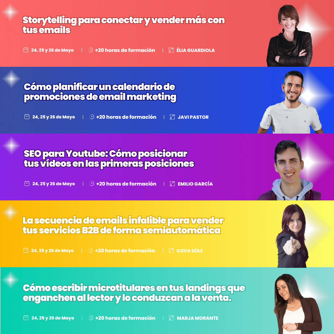 📢 Te invito GRATIS al mayor evento online de Marketing Digital #TerritorioDSM 

3 días,+ 20h de formación en directo y 47 ponencias 🚀

✏️ 24, 25 y 26 de mayo

Puedes reservar tu plaza gratis pinchando en este enlace ⬇️

marketingandweb.es/congreso-marke…