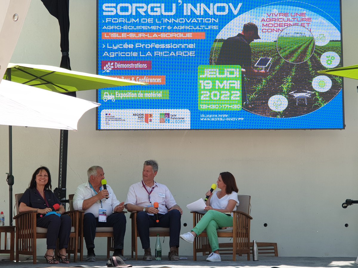 Sorgu'innov @lyceelaricarde Isle sur la Sorgue 
#ADPEA, #CFA, #aproderma sur le podium
Découverte de l'évolution des métiers, des recrutements, des formations,.. @PoleEmploi84 @ExpertisesdAvenir @impactemploi84 présent pour accompagner les recrutement dans une agriculture moderne