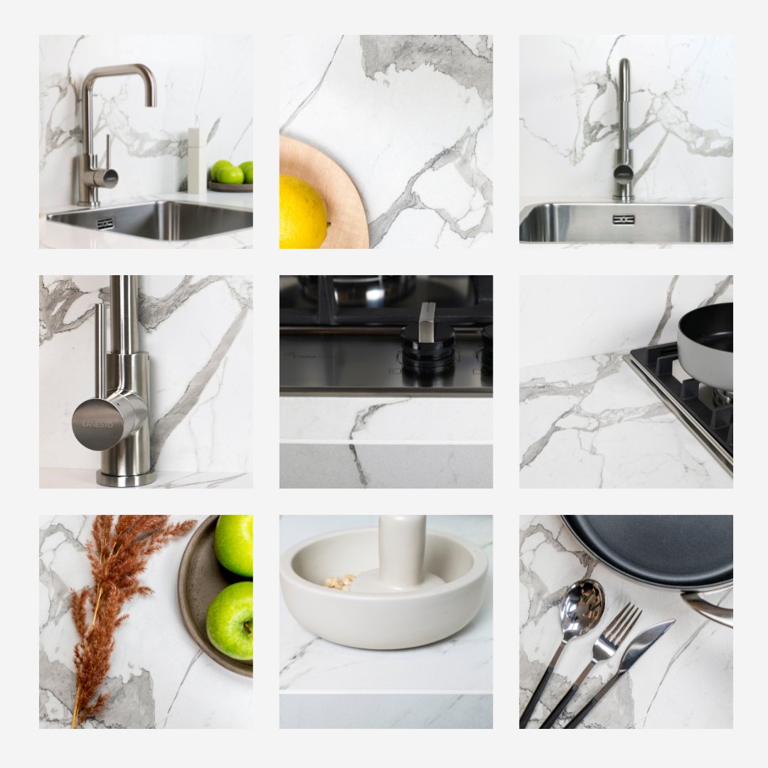 sustonable's tweet photo. Timeless style, the Clean Statuary.
.
.
#interiordesign #recycled #recyclablematerial #marble #kitchen #kitchendesign #kitchendecor #decorideas #top #worktop #grey #white #kitchenremodel #sustainablekitchen https://t.co/sqnWKL71vc