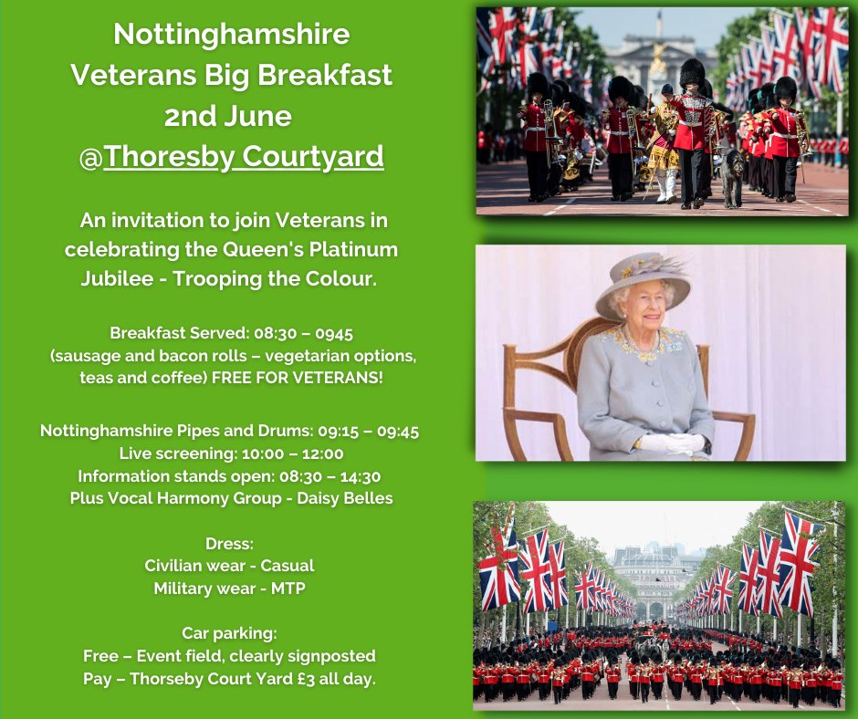 Along with regular breakfast clubs, <a href="/NottsCC/">Nottinghamshire County Council</a> is inviting all #veterans across the city and county to this Big Breakfast on 2 June

#SocialPrescribing
#Notts 

<a href="/SouthNottsPBP/">South Nottinghamshire Place-Based Partnership</a> <a href="/careinMidNotts/">Mid-Notts ICP</a> <a href="/NottmCityPBP/">Nottingham City Place-Based Partnership</a> 

Regular clubs: nottinghamshire.gov.uk/council-and-de…