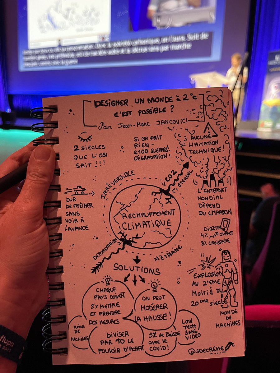 sdecreme's tweet photo. Designer un monde à 2 degrés? C’est possible ? par Jean Marc Jancovici aux #uxdays #uxdays2022 @Flupa https://t.co/GZ3u2gMYhc