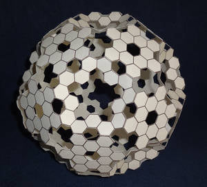AlbertPCarpent1's tweet photo. porous truncated icosahedron
components: hexagons
#geometry #structuralgeometry #math #maths #Mathematics #STEM #STEAM #polyhedra https://t.co/S07hnSrDNX