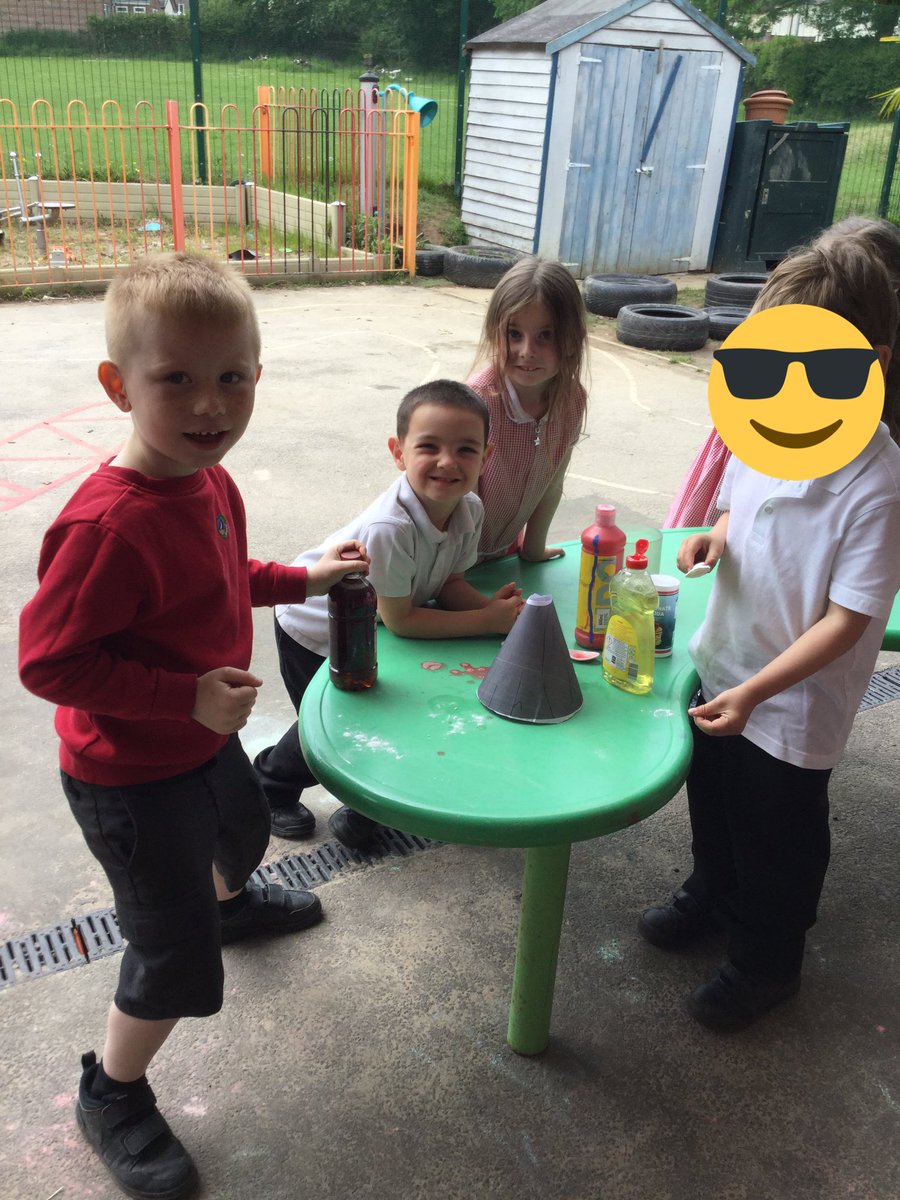 MD_Class1's tweet photo. We have been learning about volcanoes this week. Yesterday we did a science experiment to understand what happens when a volcano erupts. @MD_MrsThompson #MDScience #MDTopic “There’s bubbles that’s because of all the gases and pressure inside.” JH https://t.co/73D286KDMC
