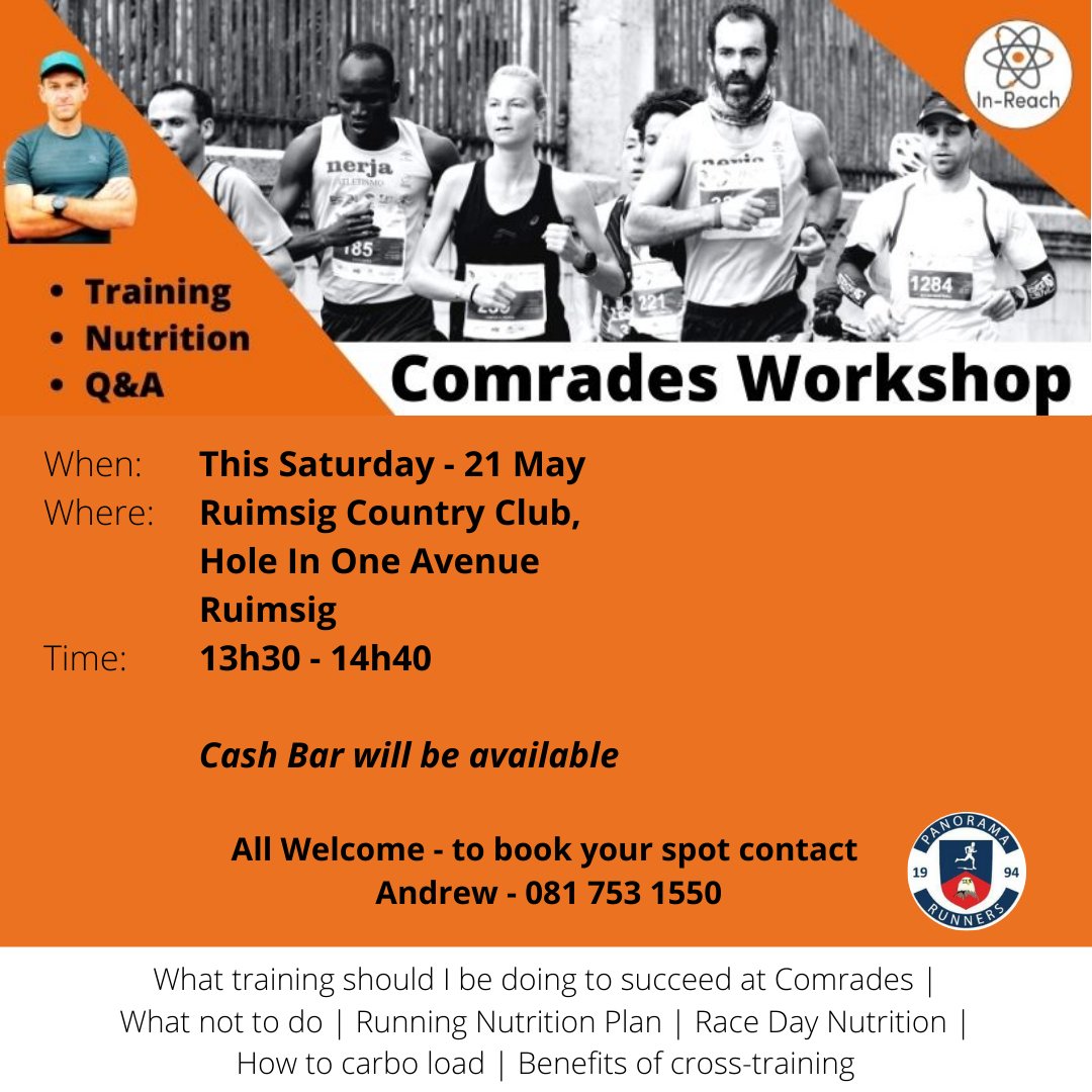 TOMORROW!   Join us for an informative talk with Corne Van Zyl from In-Reach.