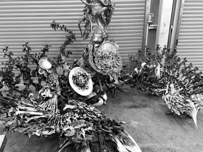 「火之迦具土神の亡骸 -1- 」
良い御身体感。
残り時間でじっくり色調整です

#GOLEM展 #ゴーレム展 