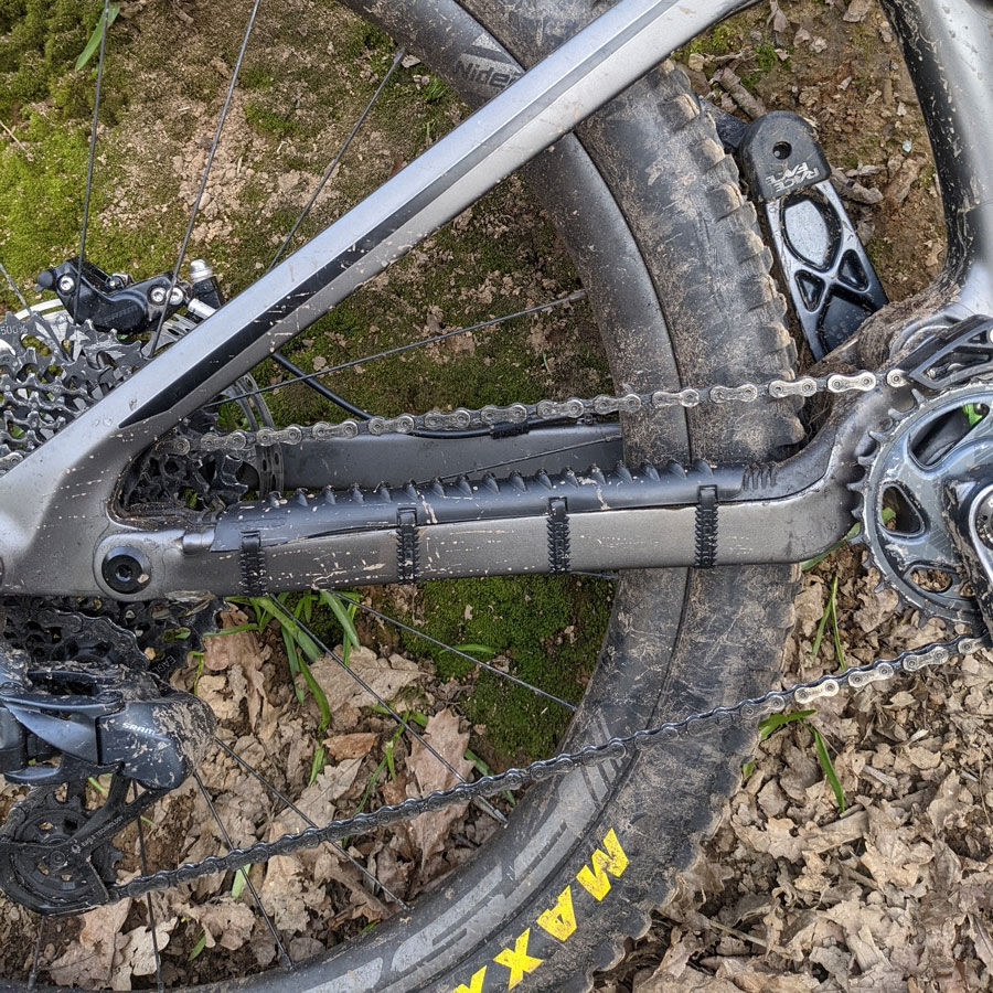 RockstopMTB's tweet photo. Chainguard has been released into the wild, and she's looking swish on some beaut setups 🔥 Our baby's all grown up! 🥲 

Shop your new chainstay protector here: https://t.co/sPmgxbHXUd https://t.co/L1hyaANeYN