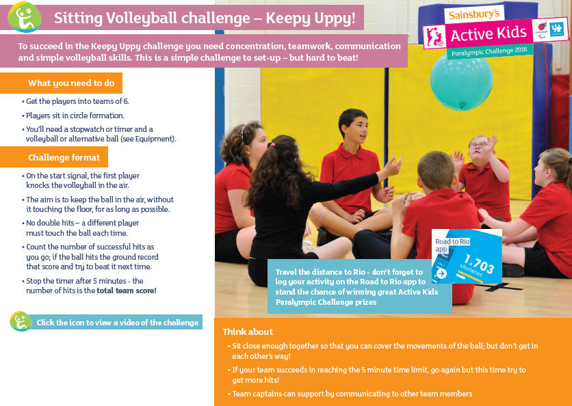 BexSchGames's tweet photo. Physical activity is good for your health, wellbeing &amp; bringing families together so why not get active this weekend. Try some of these old family favourites or you could try Sitting Volleyball to ensure your child completes their 60 Active Minutes a day  #BeActiveTogether https://t.co/2ValhPWKYp