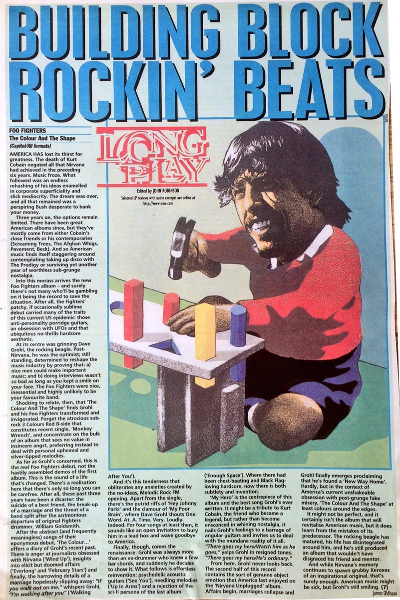FooArchive's tweet photo. @NME gave the album 7 out 10 in it's review.  Noting the release "finds Grohl and his Foo Fighters transformed and invigorated."
#TCATS25 https://t.co/GbpZ5SdDTA