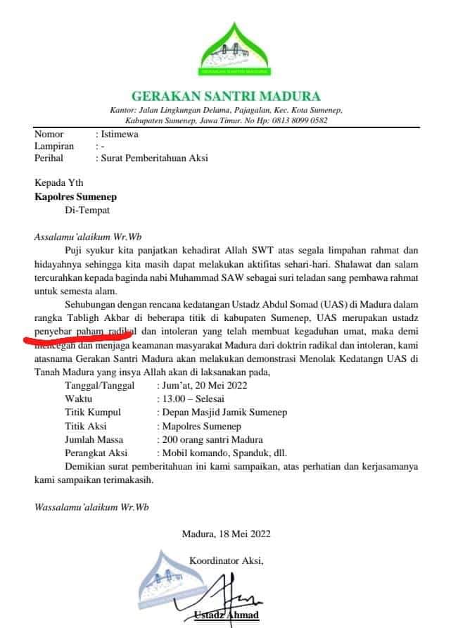 chutquin's tweet photo. Habis Singapura Terbitlah Madura...🤭🤭 
Hari Ini, Ratusan Santri Bakal Gelar Aksi Tolak Kedatangan Ustadz Abdul Somad di Madura https://t.co/ZbceXraJQR https://t.co/0dSQCKBDQF