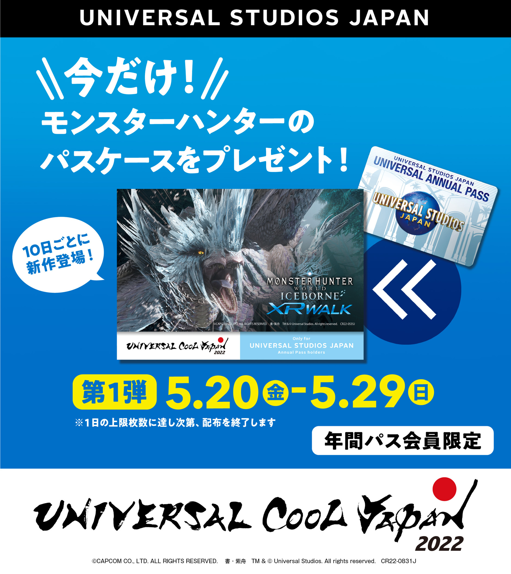 ユニバ年パスチケットケース公式