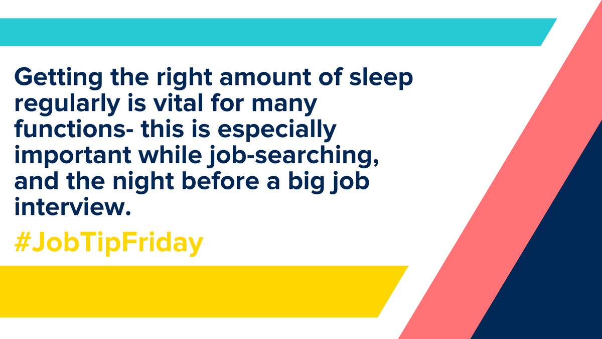 GC_Employment's tweet photo. This may seem obvious, but a good nights’ sleep is massively beneficial for health reasons, both physical and mental. Make sure you get your recommended amount each night before job searching- especially so the night before an interview. #JobTipFriday https://t.co/fRXH8QJGcA