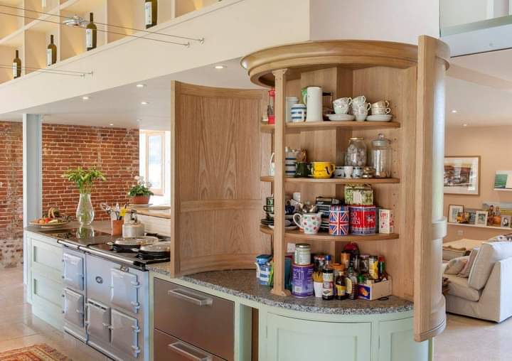 One of the many benefits of having us design a #kitchen that's unique to you is that we’re able to incorporate any features you like. Such as this corner larder unit with shelves that are ideal for storing your vast spice and herb collection out of sight. bryanturnerkitchens.com