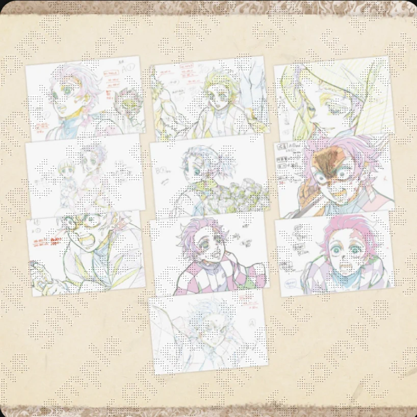◯鬼滅の刃 遊郭編 絵巻カフェ二期 猗窩座 原画ポストカードセット ufotable on X: 